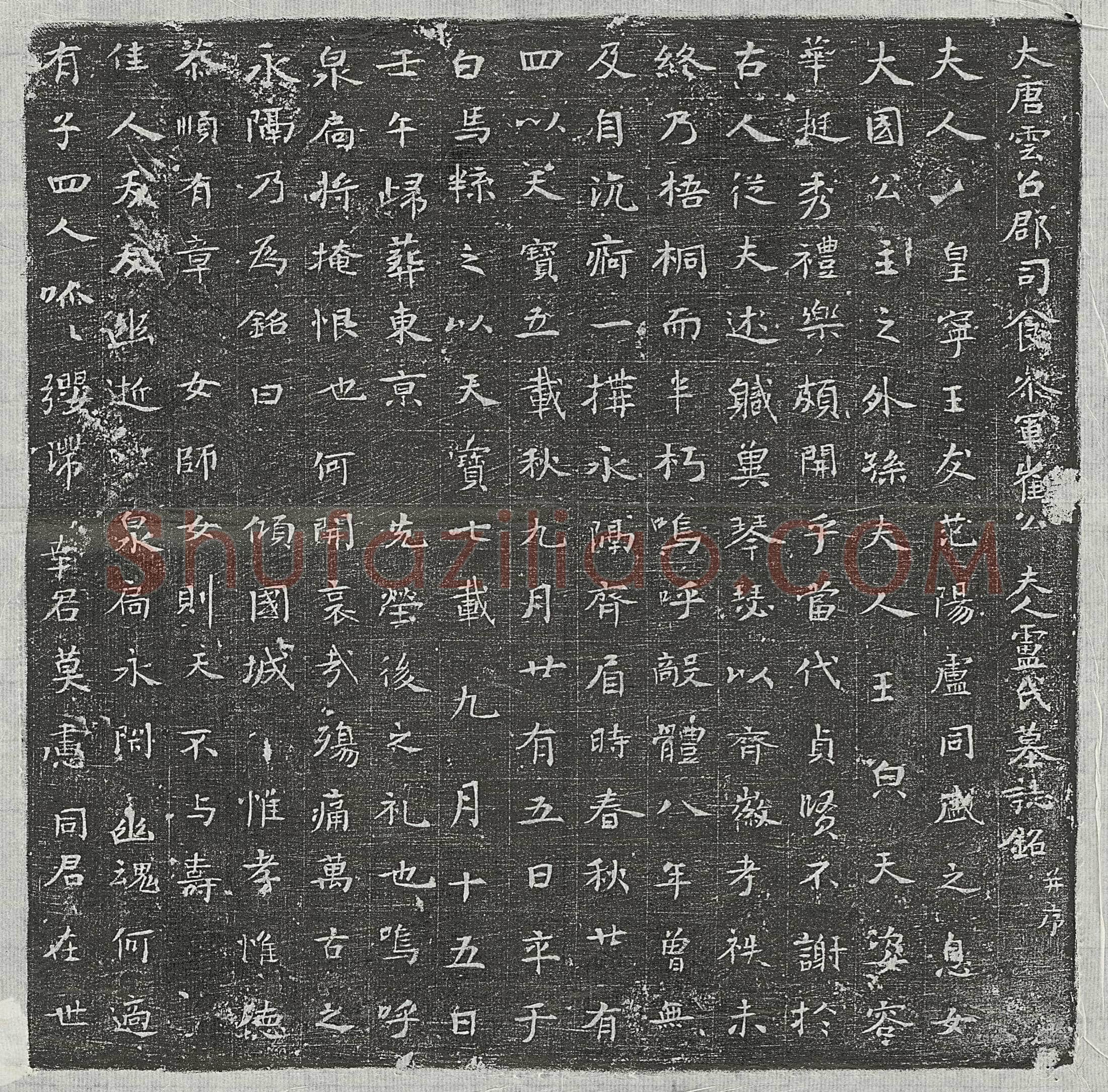 唐崔君妻卢氏墓誌(大唐云召郡司食参军崔公夫人卢氏墓誌铭并序)