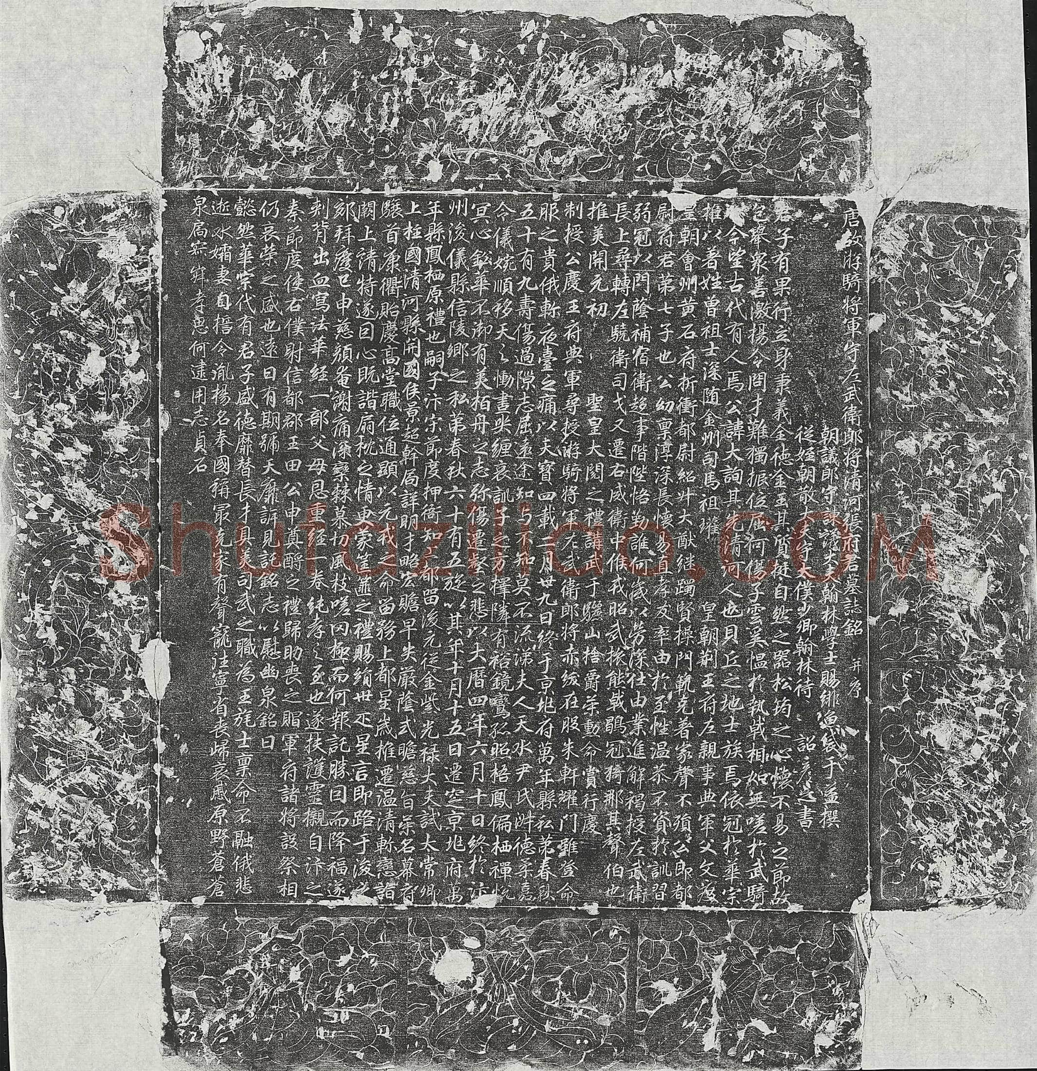 唐张大询墓誌(唐故游骑将军守左武卫郎将清河张府君墓誌铭并序)