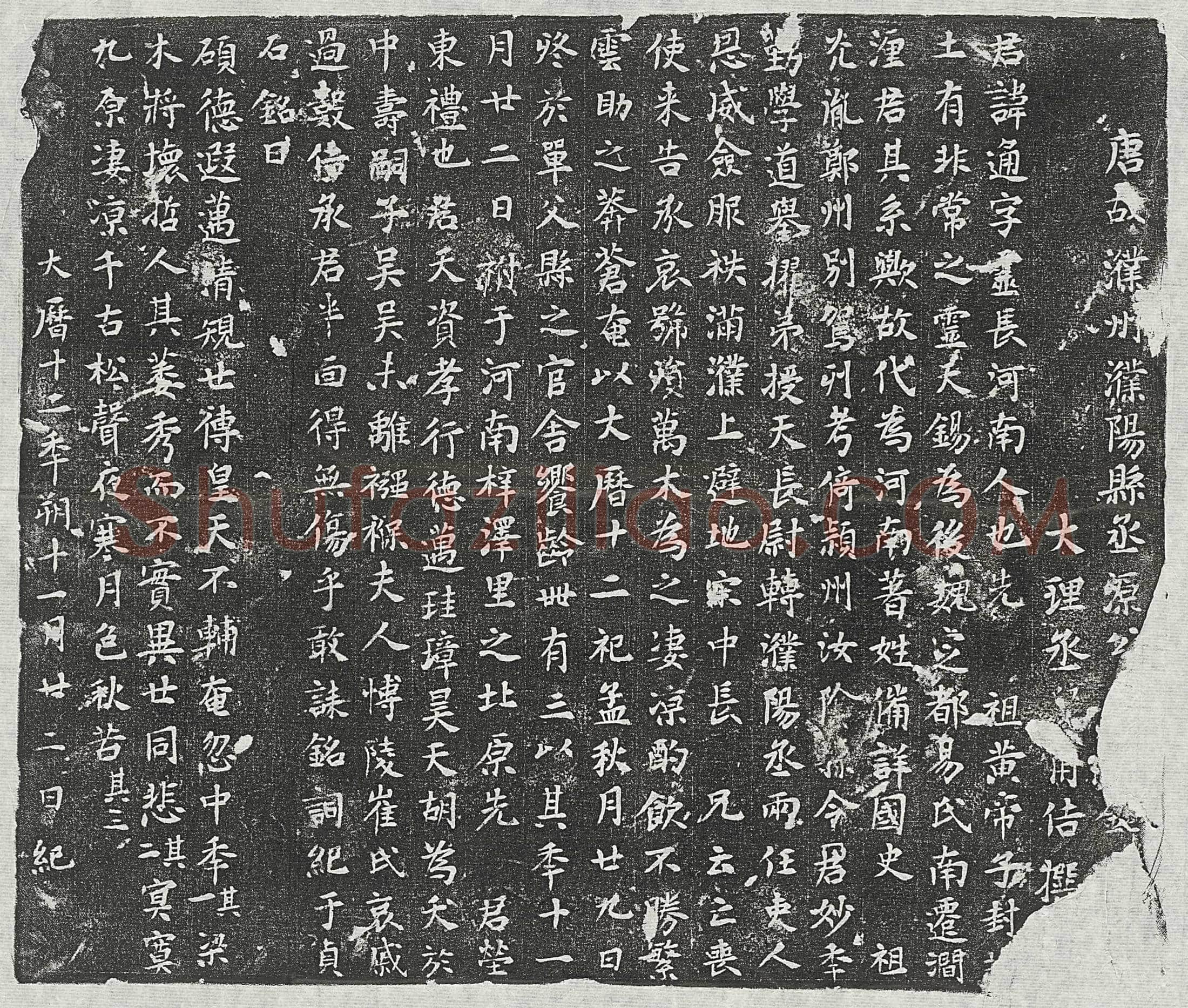 唐源通墓誌(唐故濮州濮阳县丞源公□□铭【/】)