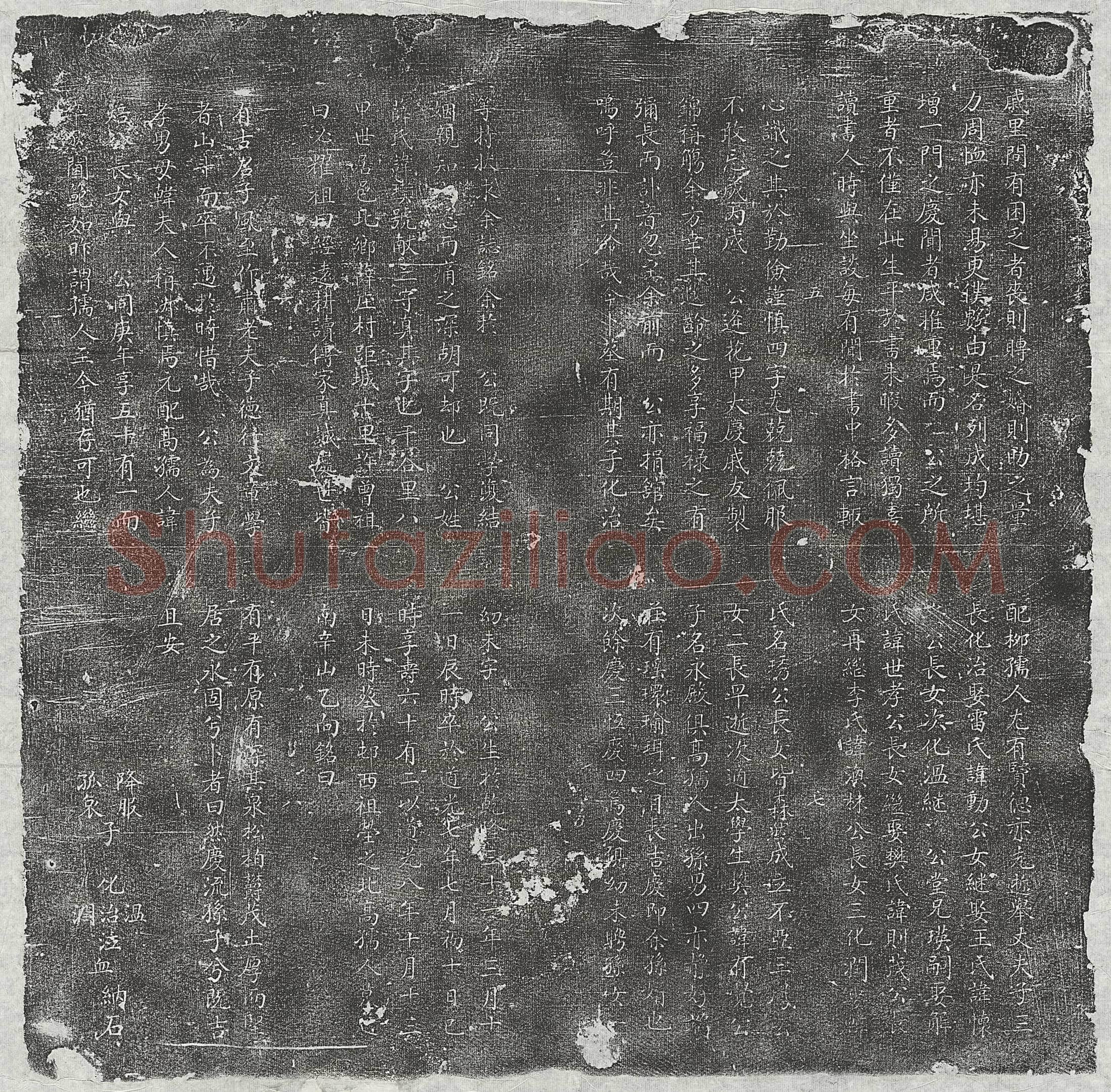 清薛璞墓誌(皇清太学生守真薛公墓誌铭)