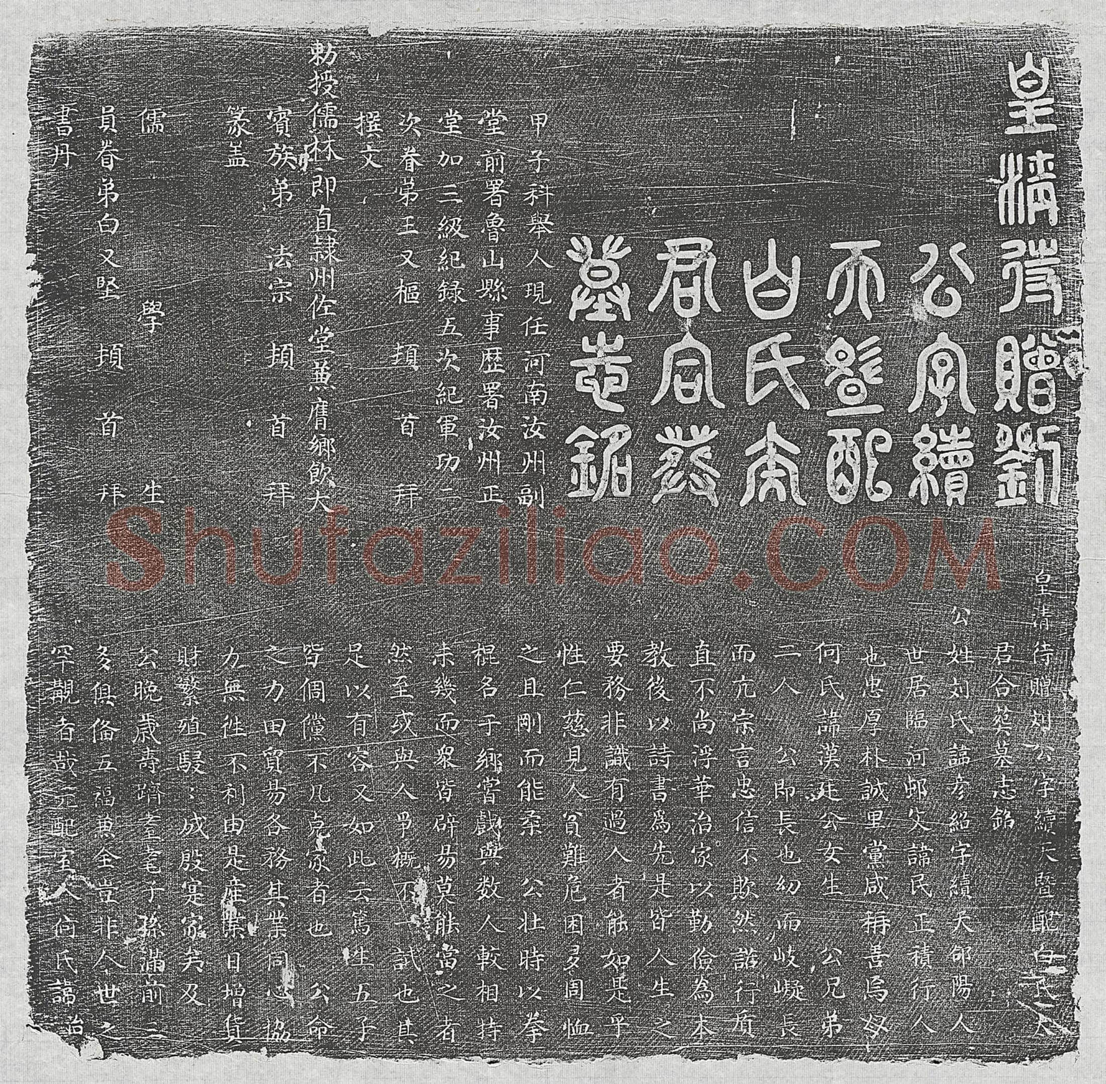 清 蔺沖汉 蔺沖汉妻张氏 墓誌