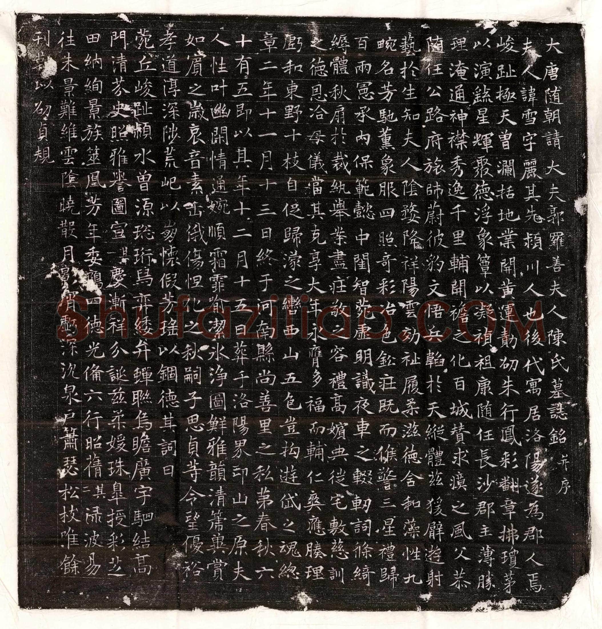 唐郭罗善妻陈雪墓誌(大唐随朝请大夫郭罗善夫人陈氏墓誌铭并序)