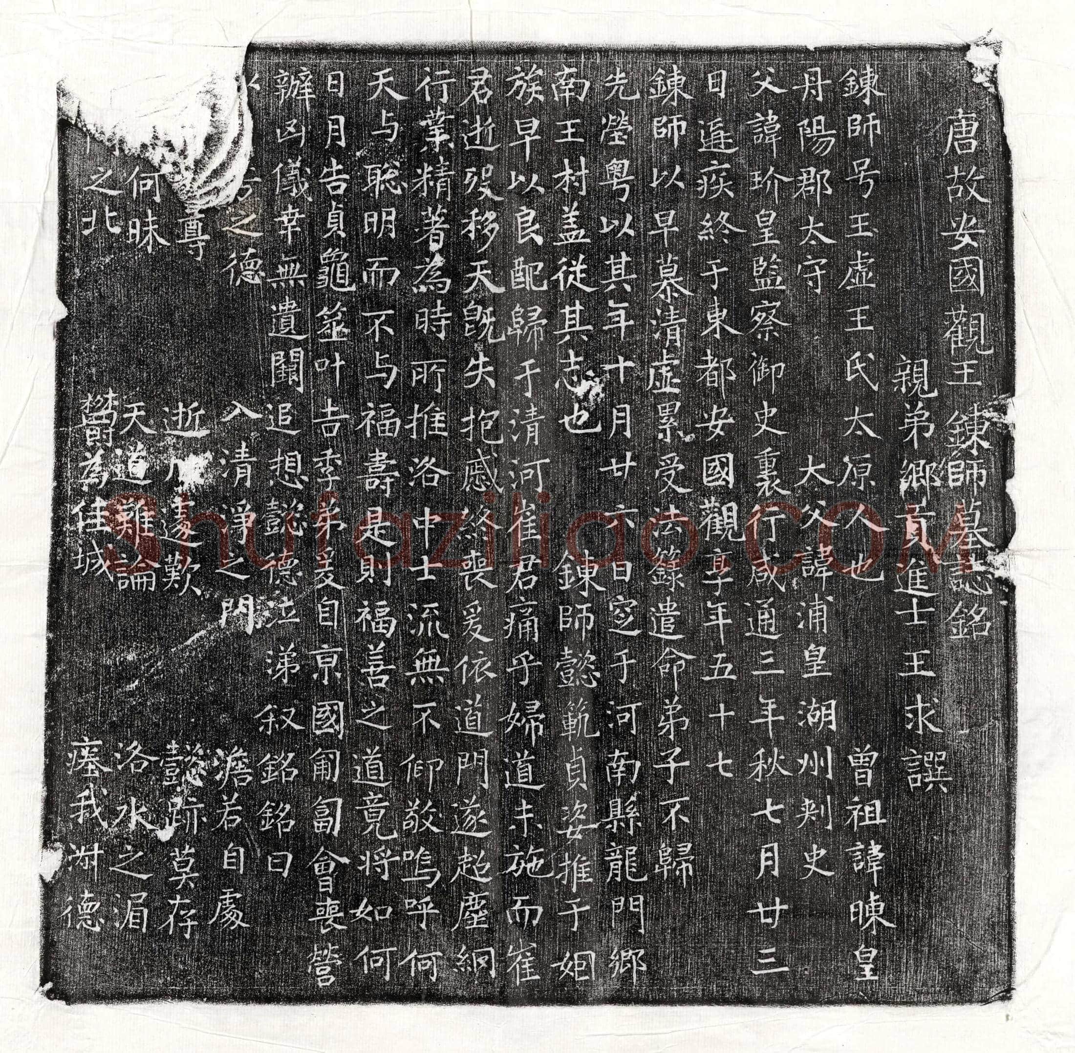 唐 王无悔妻蒋氏 墓誌