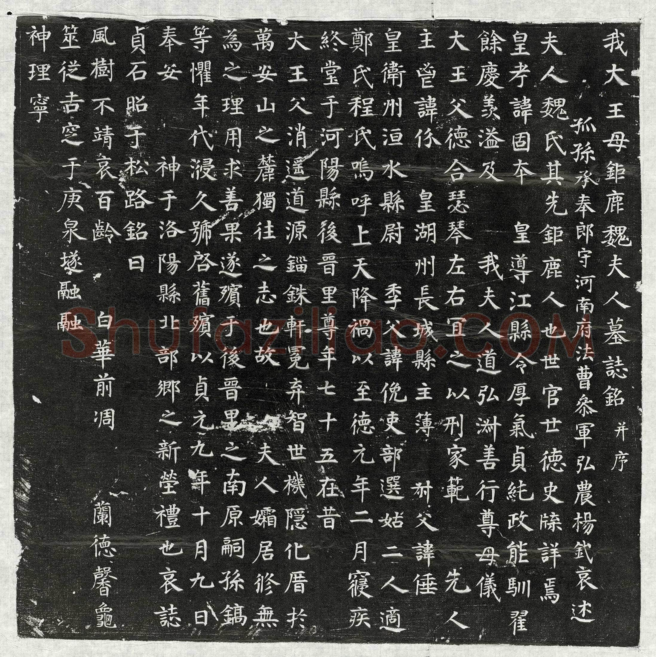 唐杨君妻魏氏墓誌(我大王母鉅鹿魏夫人墓誌铭并序)