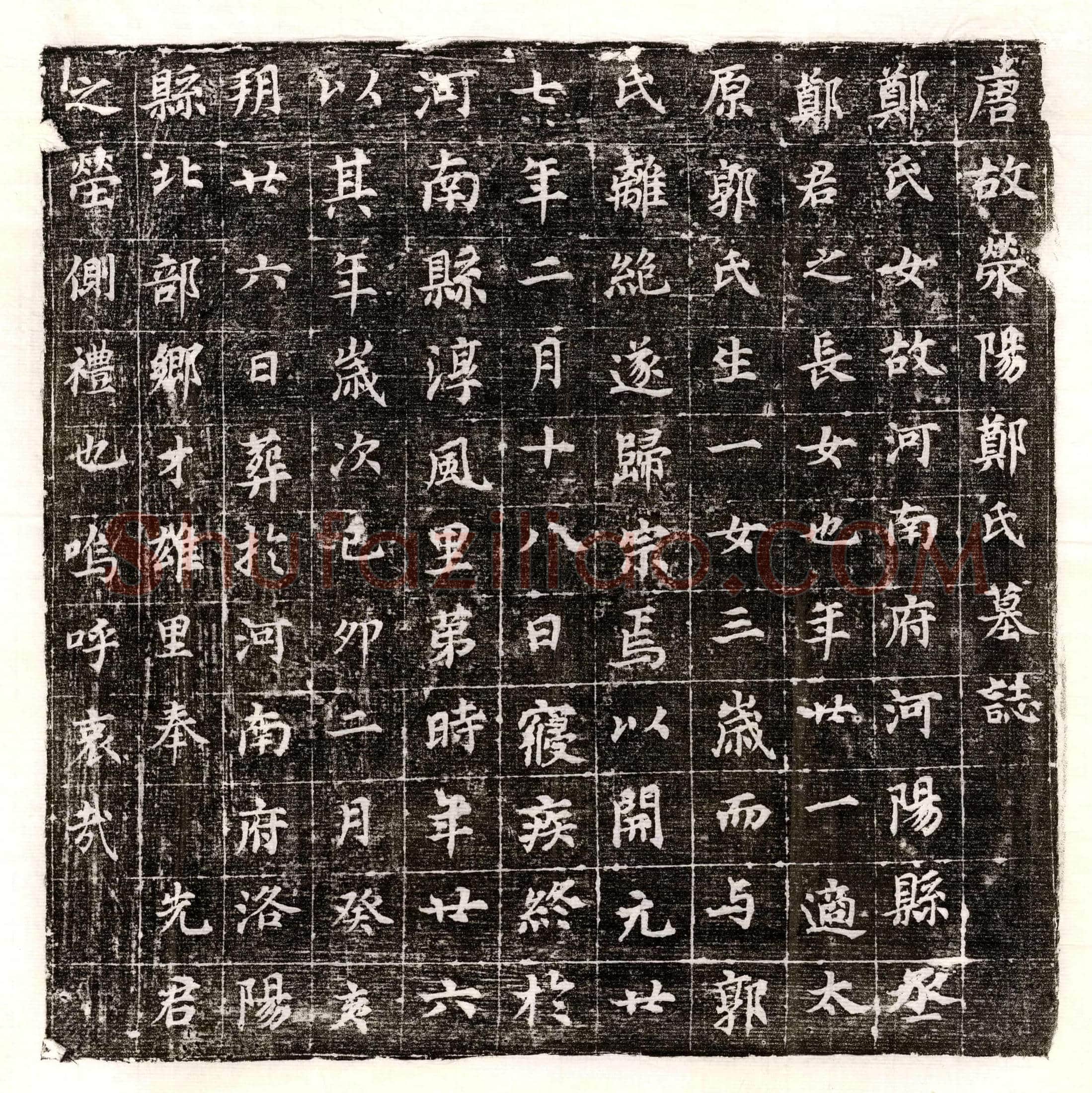 唐郭君妻郑氏墓誌(唐故荥阳郑氏墓誌)