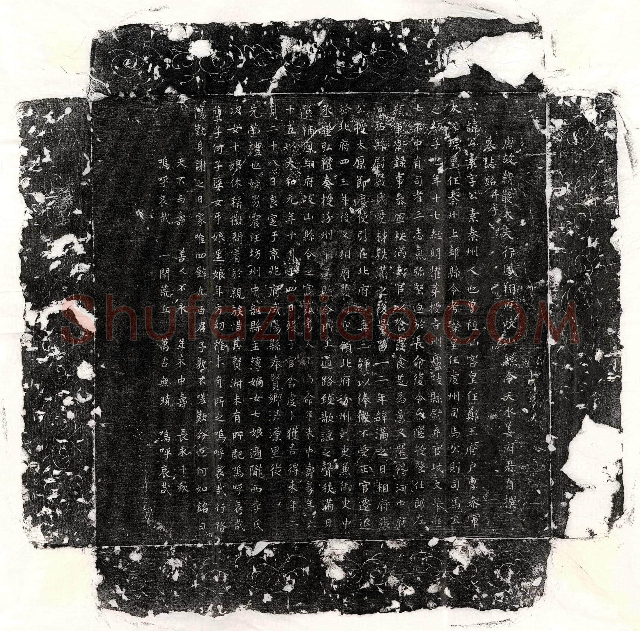 唐姜公素墓誌(唐故朝散大夫行凤翔府岐山县令天水姜府君自撰墓誌铭并序)