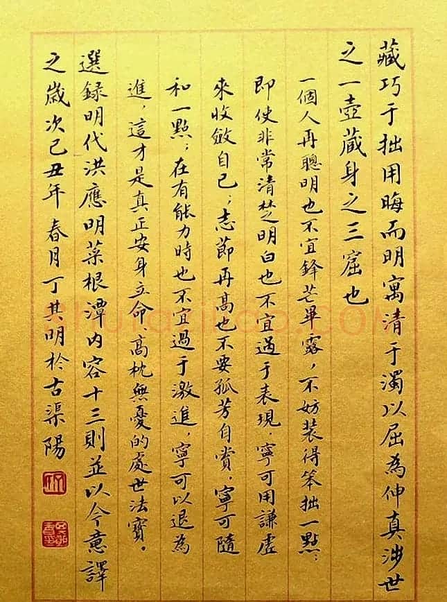 丁其明小楷书法册页《菜根潭今释》 | 毛笔书法作品