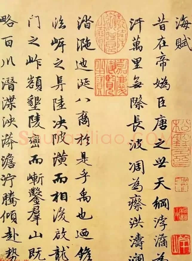 赵孟頫50岁行楷书法册页《海赋》两种 | 名家书法作品赏析