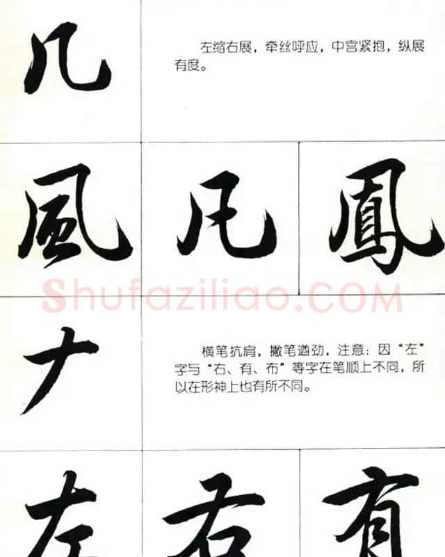 书法教学字帖《行书结构图解》 | 毛笔行书字帖