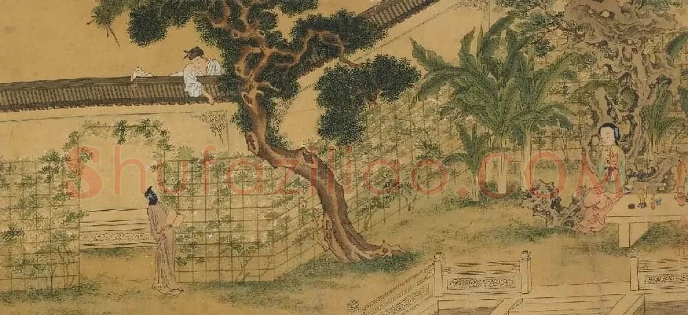 仇英款西厢记图八页美国弗利尔美术馆藏 | 传世书法作品鉴赏