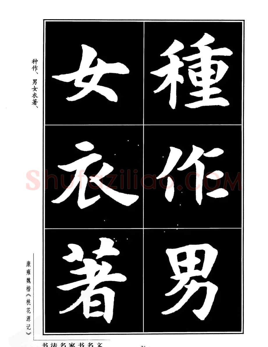 康雍魏楷书法欣赏《桃花源记》 | 软笔楷书字帖