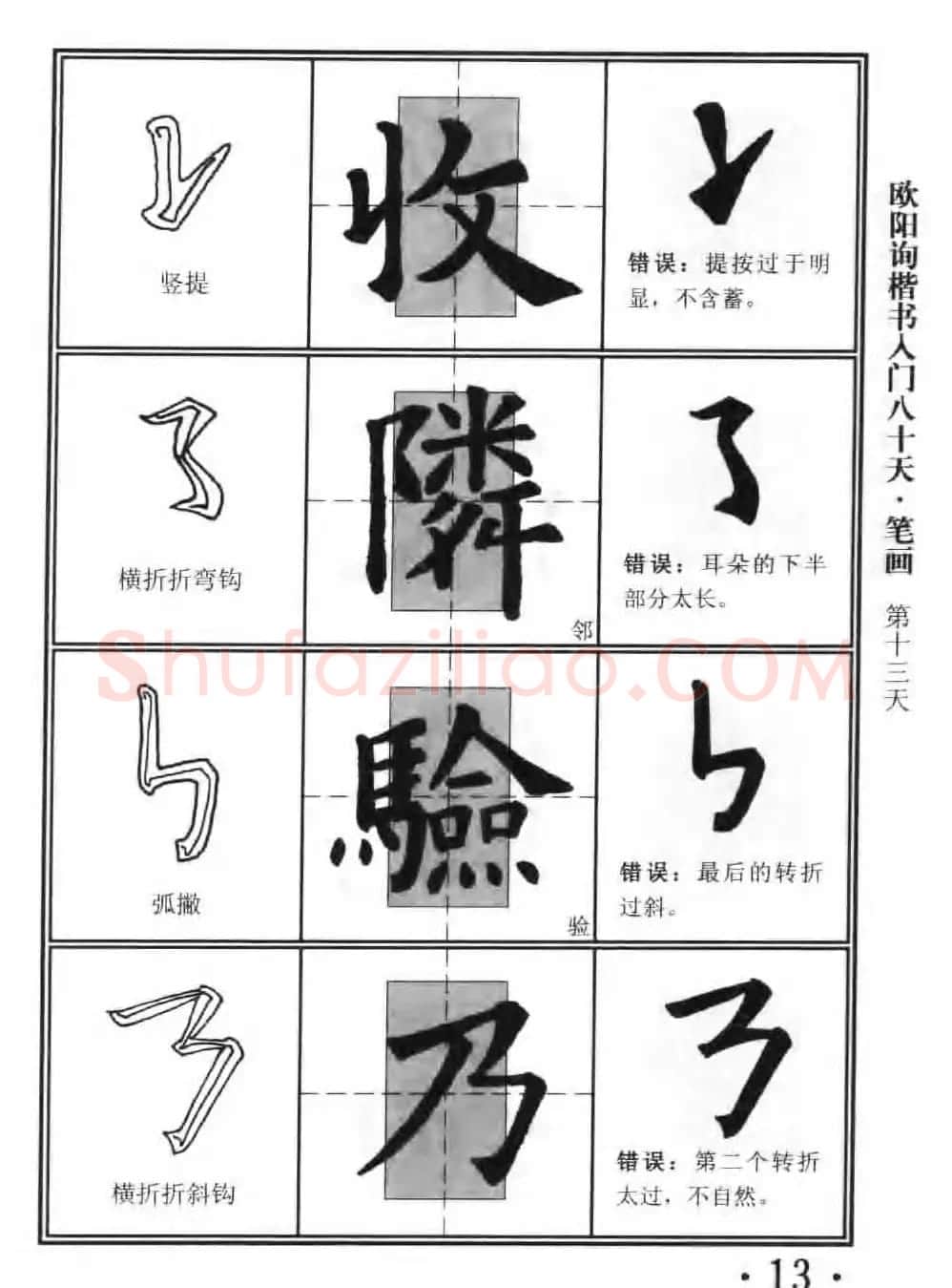 书法教程字帖《欧阳询楷书入门80天》 | 软笔楷书字帖