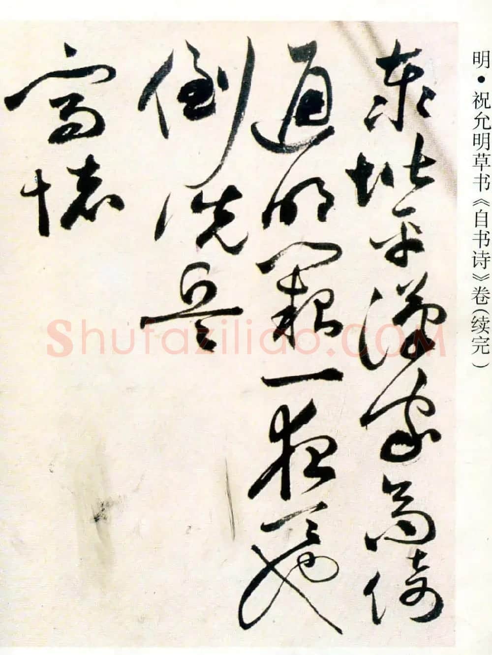 祝允明草书墨迹欣赏《自书诗卷》 | 名家书法作品赏析