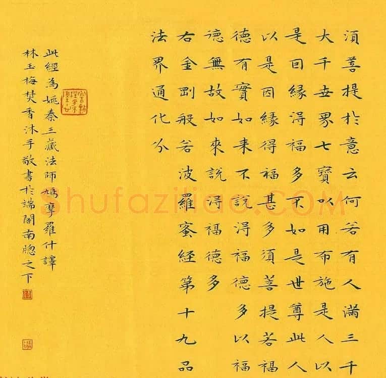 漳州市女书法家林玉梅小楷金刚经 | 书法作品赏析