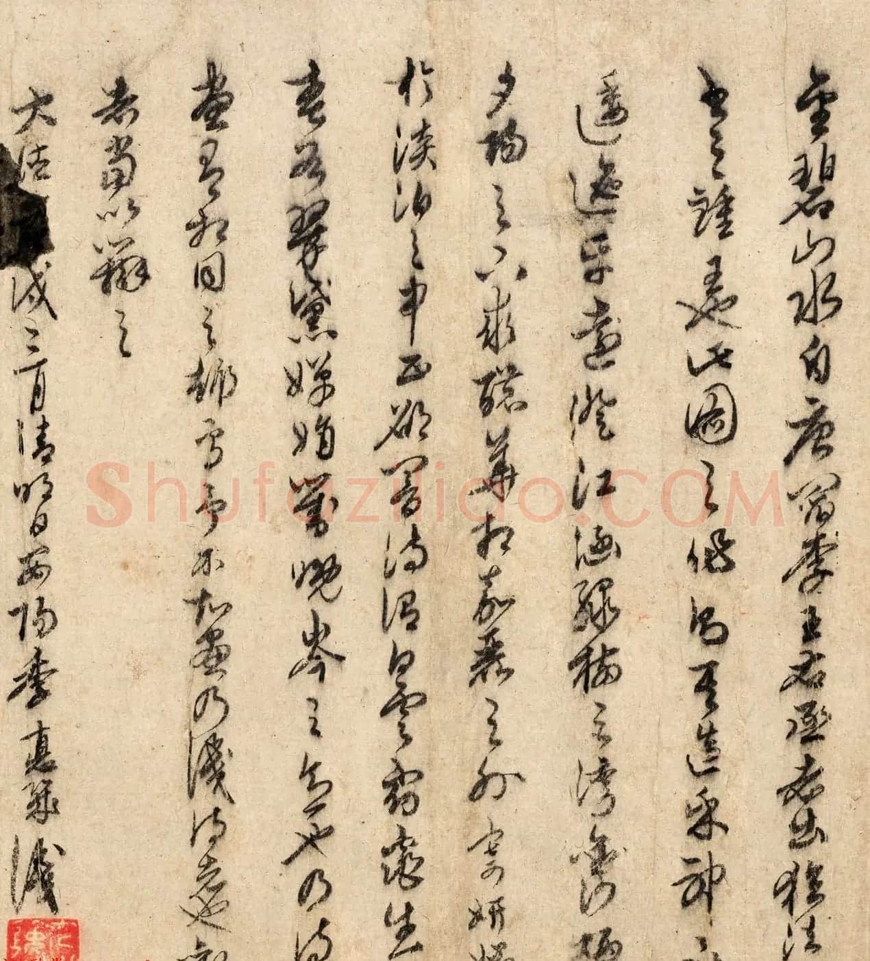 明初季德几书法题跋《江皋会遇图》 | 名家书法作品赏析