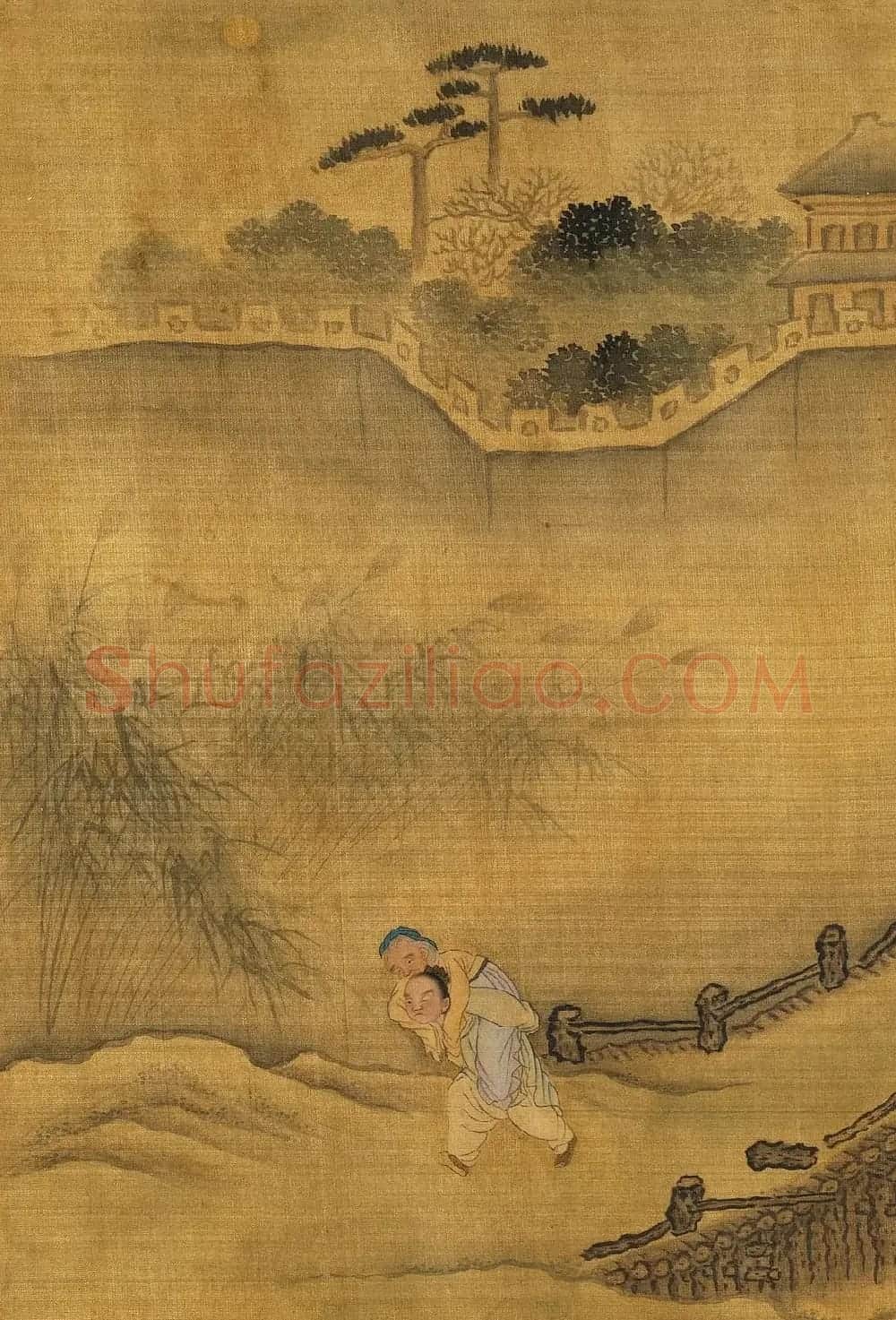 文徵明隶书许初行书合题《纯孝图》 | 传世书法作品欣赏