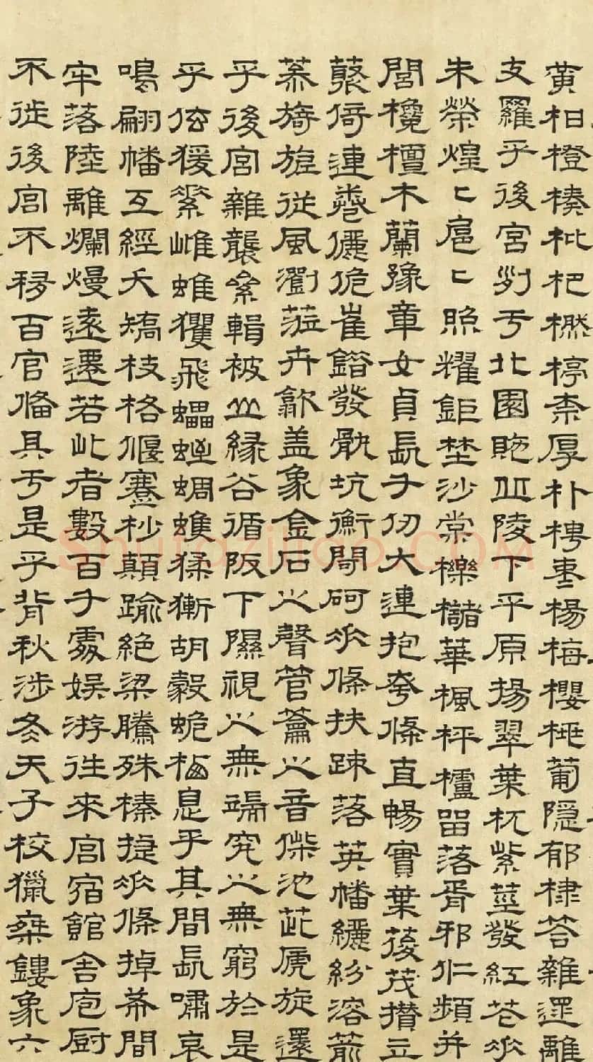 文徵明隶书《上林赋》2种(伪) | 书法名家作品欣赏