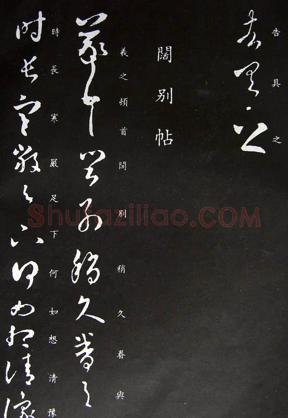 王羲之草书欣赏《嘉兴帖》和《阔别帖》 | 名家书法作品精选