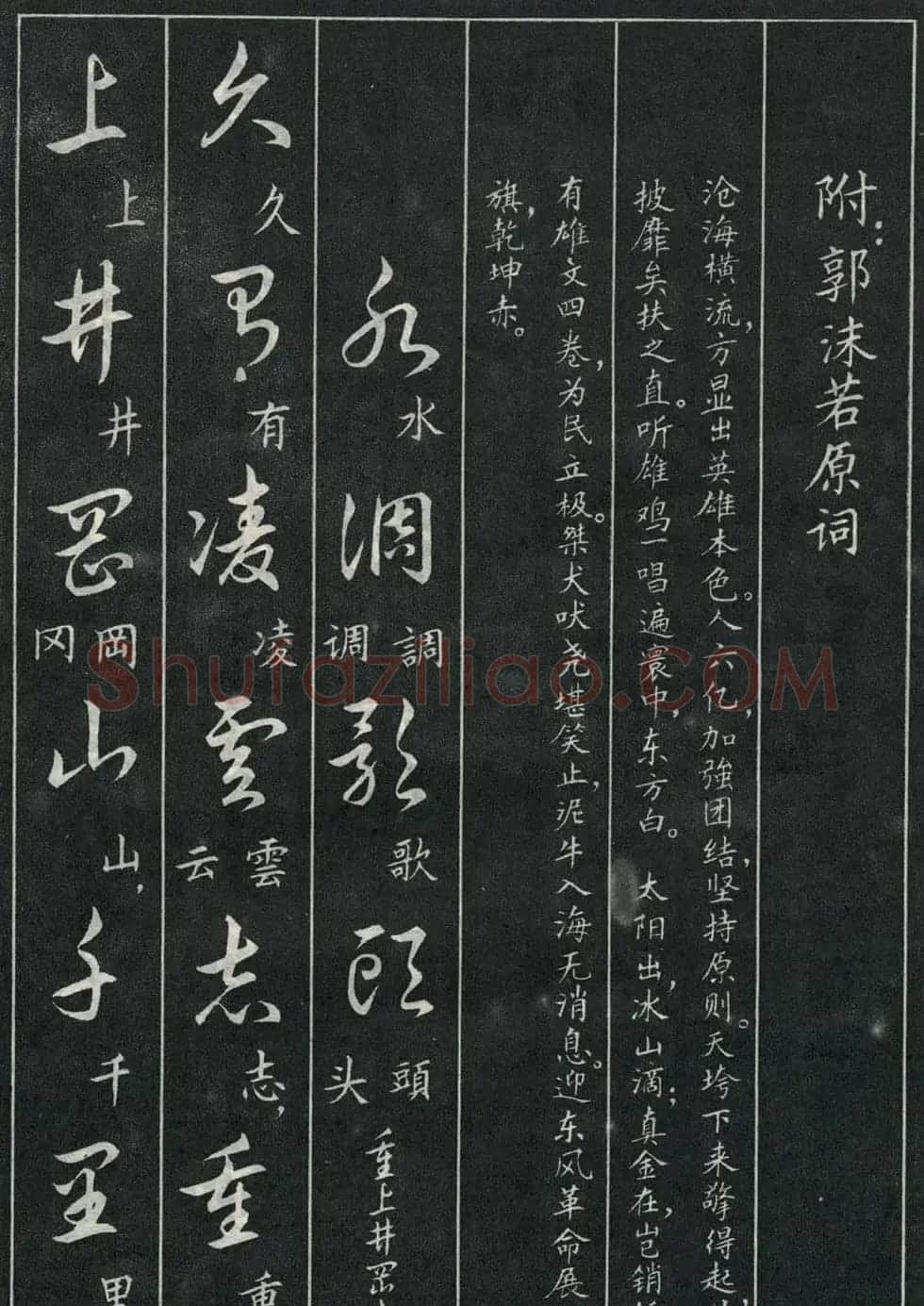字帖欣赏《毛主席诗词三十九首草书帖》 | 软笔草书字帖