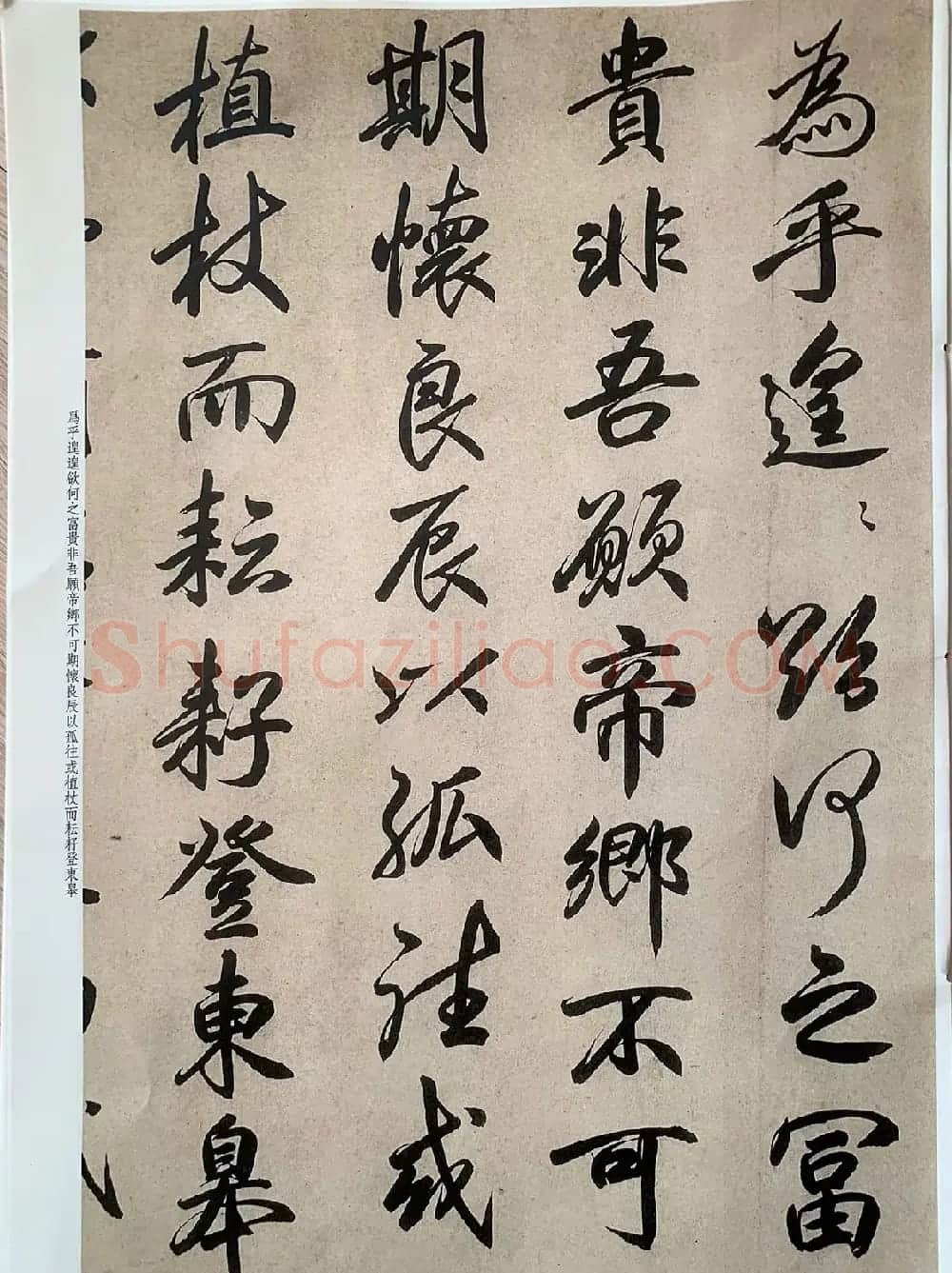元代张畴斋行书《归去来兮辞》彩色放大本 | 毛笔行书字帖