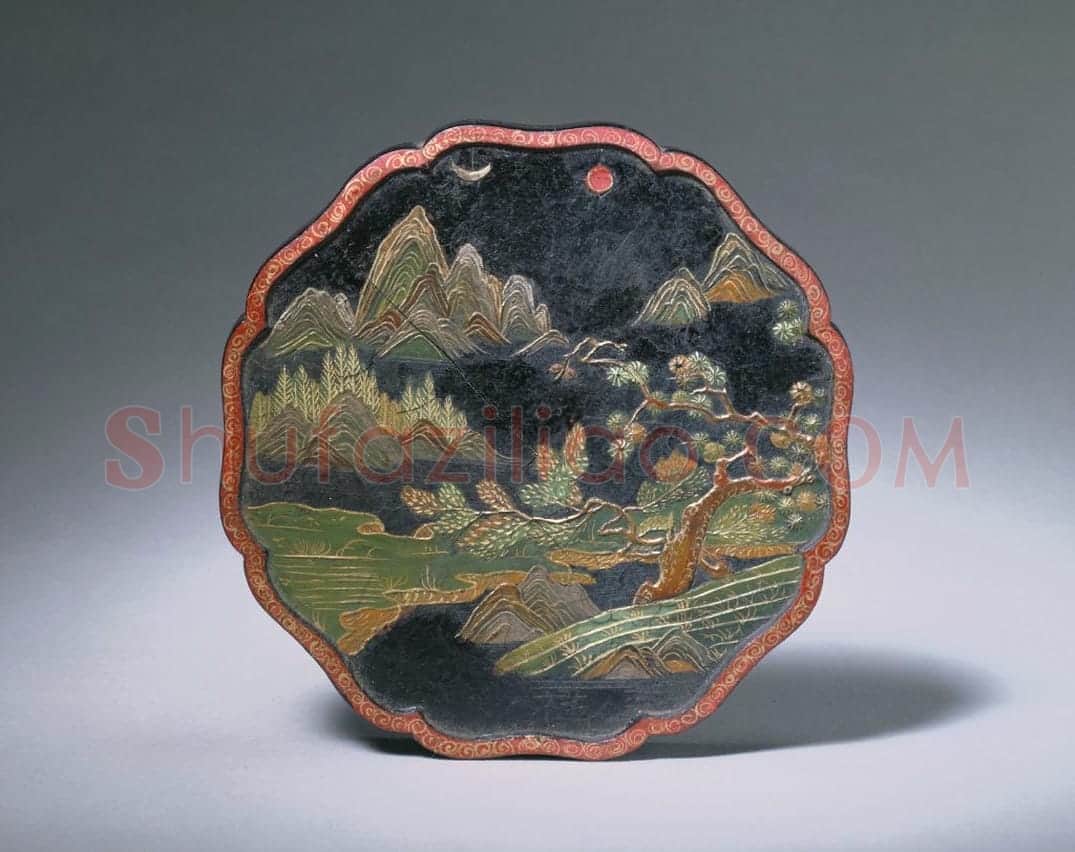 描金彩漆天保九如御墨 | 故宫文房用品藏品