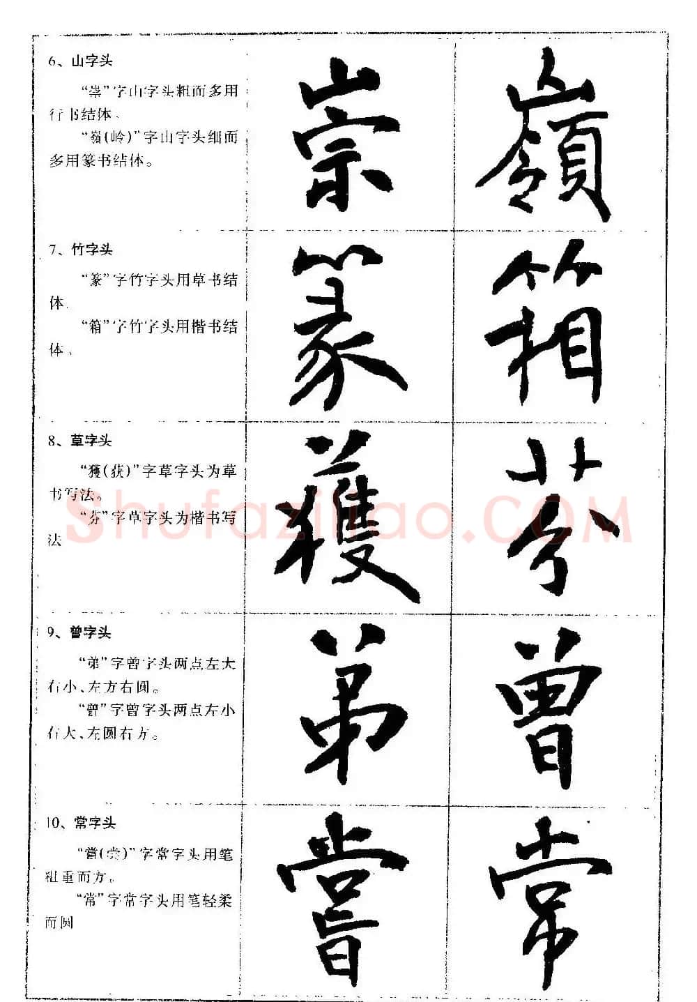 毛笔字帖教程《行书入门大字谱》 | 软笔行书字帖