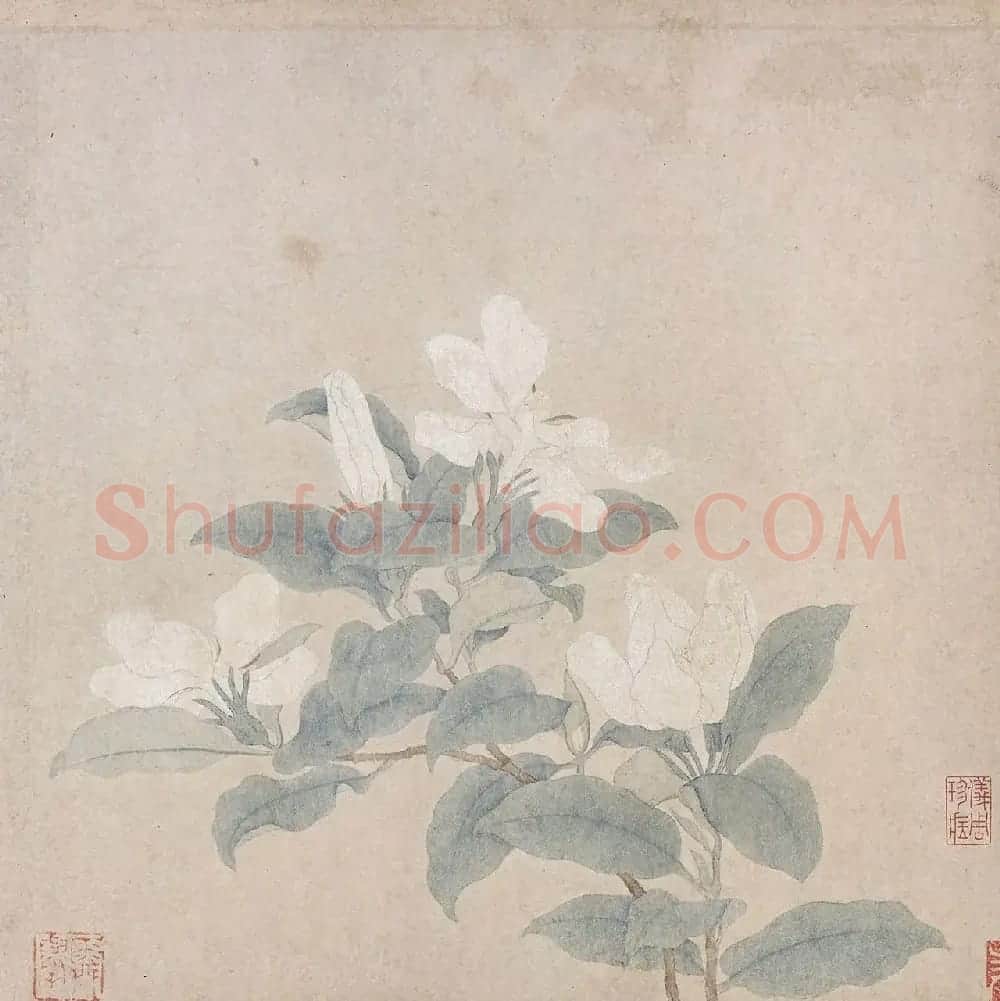 赵孟頫书法题跋《来禽栀子花图卷》 | 传世书法作品鉴赏