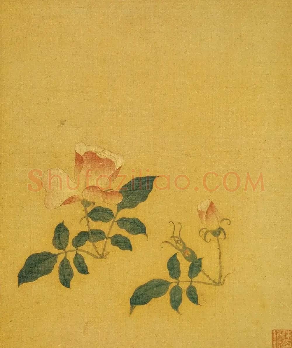 陈洪绶花鸟精品册附谢稚柳唐云书法题跋 | 传世书法作品精选