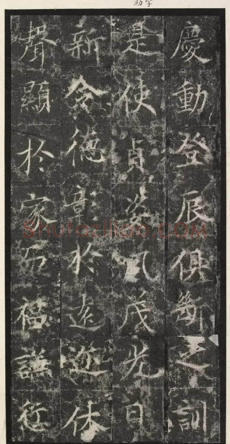 唐代楷书《纪国陆妃碑》明拓本 | 书法碑帖