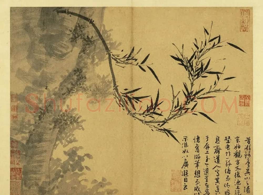 元代吴镇71岁书画册《墨竹谱》 | 传世书法作品欣赏