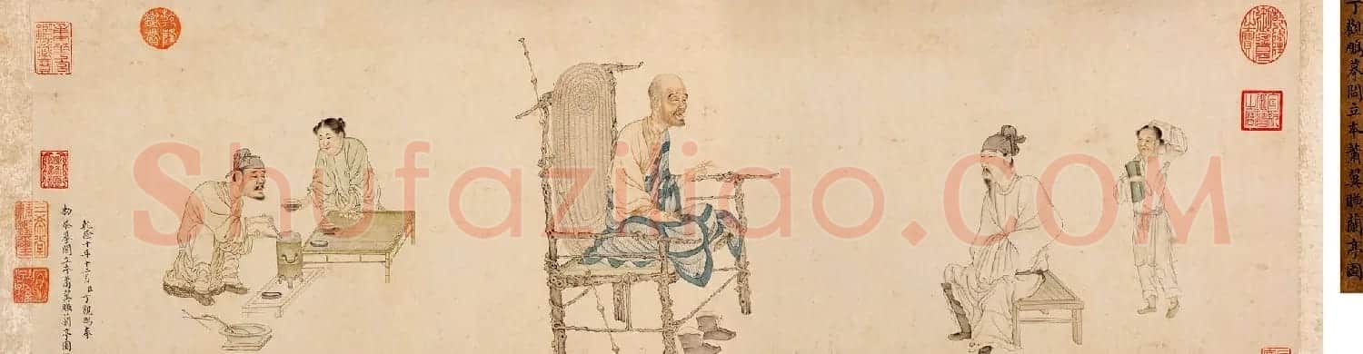 唐代画家阎立本绘《萧翼赚兰亭序》 | 传世书法作品精选