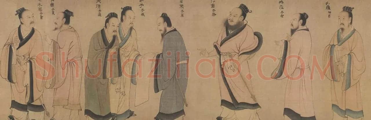 北宋工笔人物画欣赏《孔子弟子像全卷》37人北京故宫藏 | 传世书法作品鉴赏