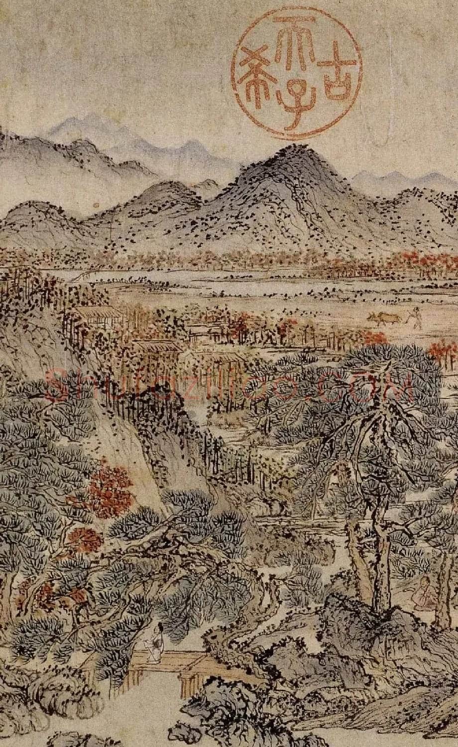明代高僧宗泐书法题跋太白山图卷 | 名家书法作品赏析