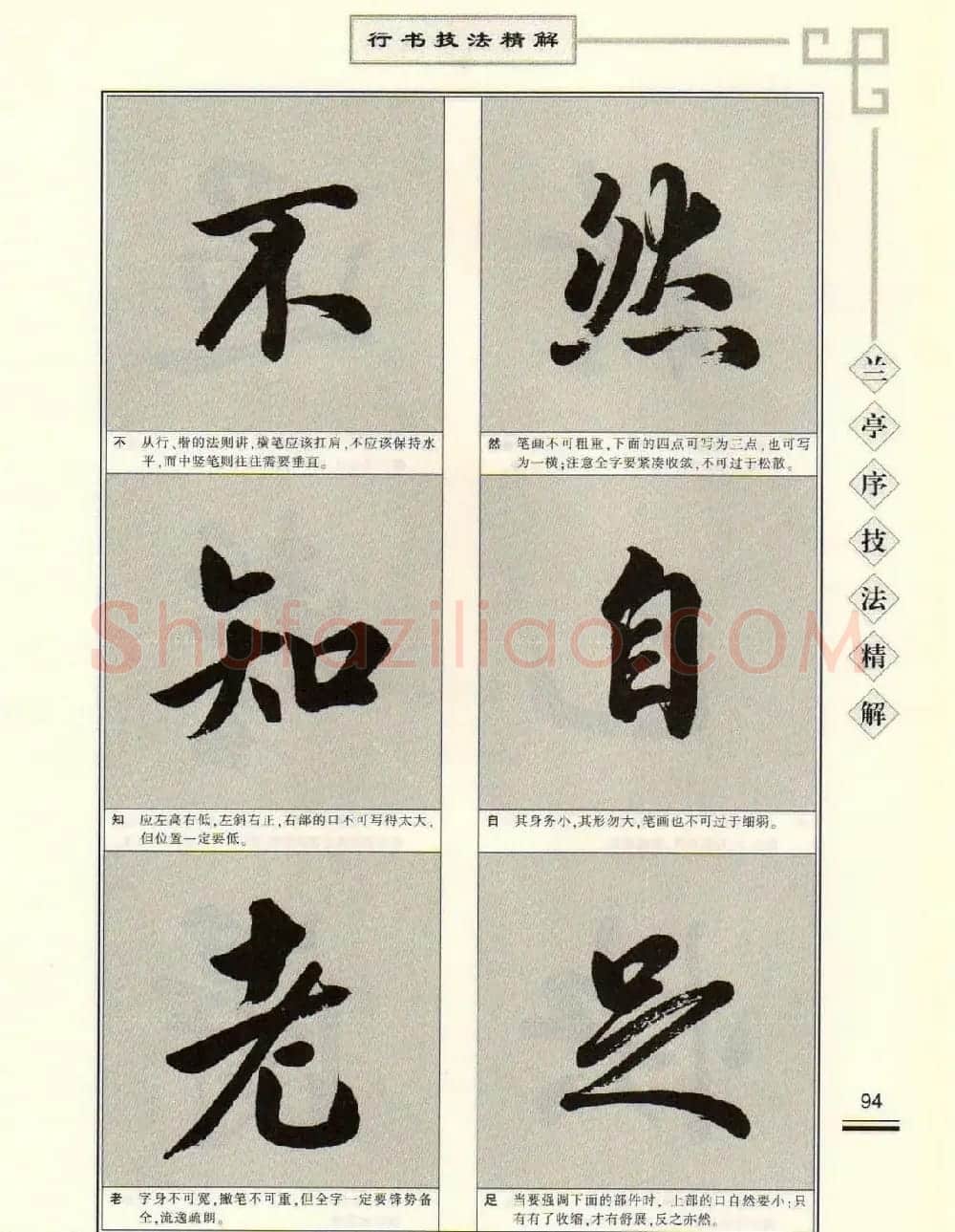 田英章行书字帖《兰亭序技法精解》 | 毛笔行书字帖