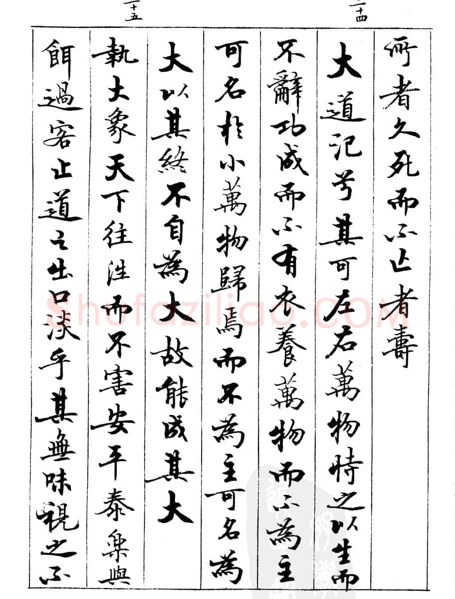 宿悦书法字帖欣赏《道德经》 | 毛笔行书字帖