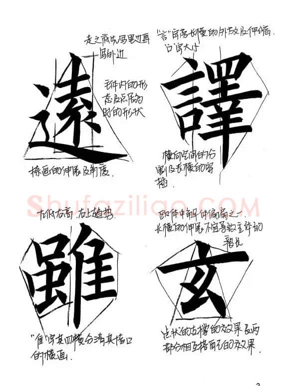 欧阳询楷书《九成宫醴泉铭》教学手稿 | 毛笔楷书字帖