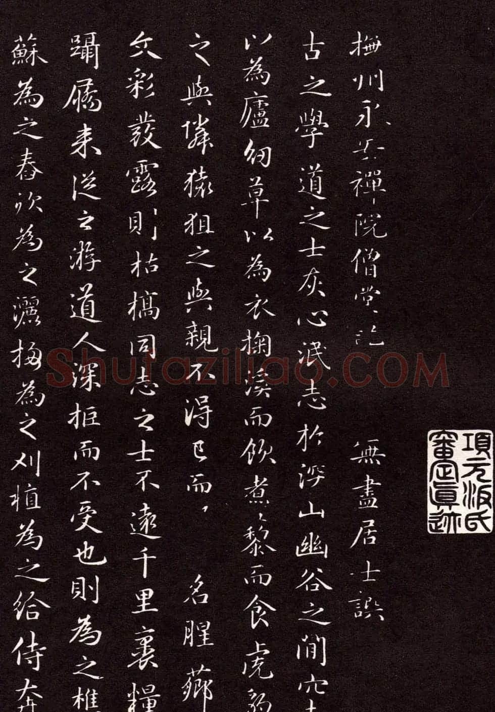 赵孟頫行楷书法抚州永安禅院僧堂记 | 名家书法作品赏析