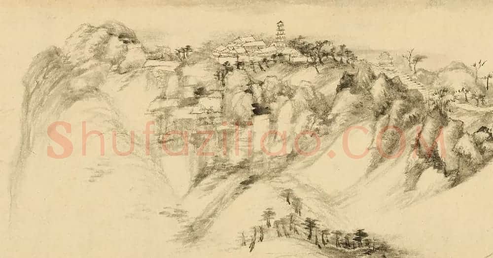 恽寿平31岁字画《灵岩山图》卷 | 传世书法作品赏析