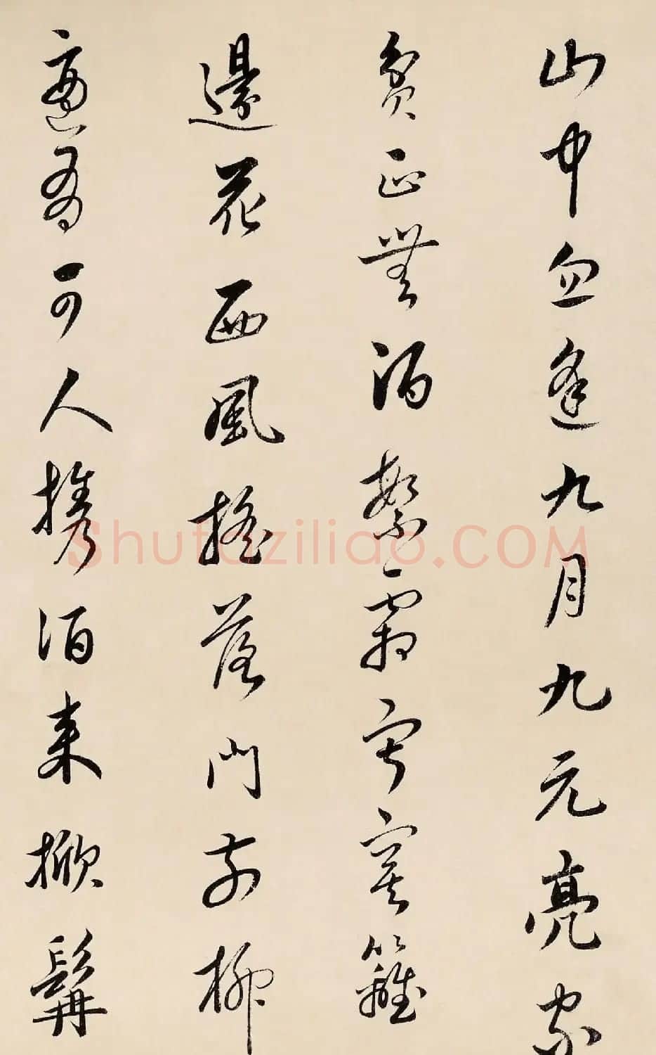 蔡哲书法题跋重阳节陶元亮赏菊图 | 毛笔书法作品