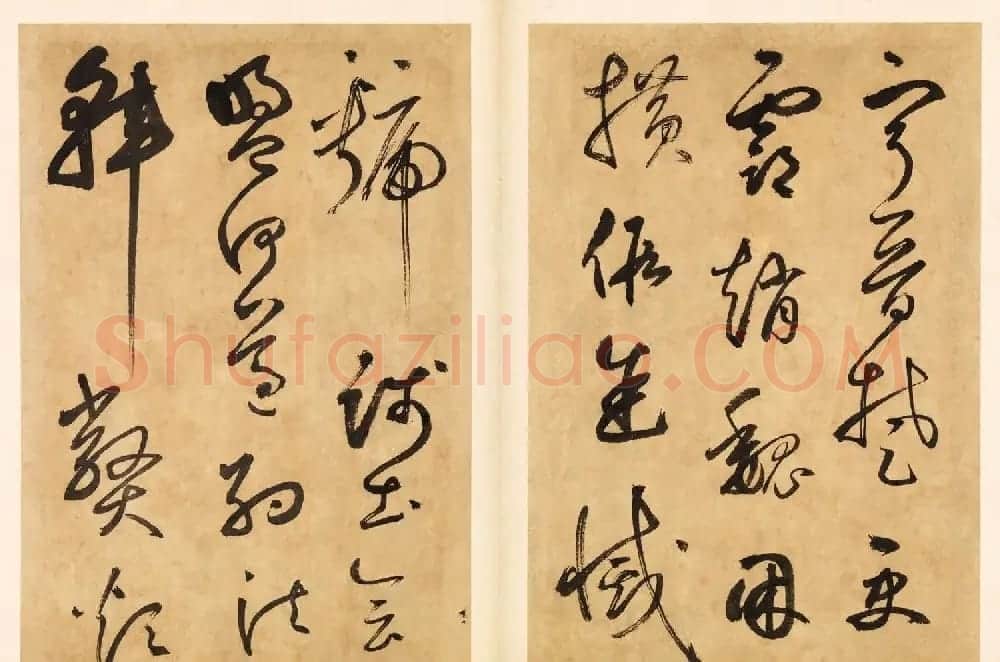 元代边武草书千字文册页三十七开 | 毛笔书法作品