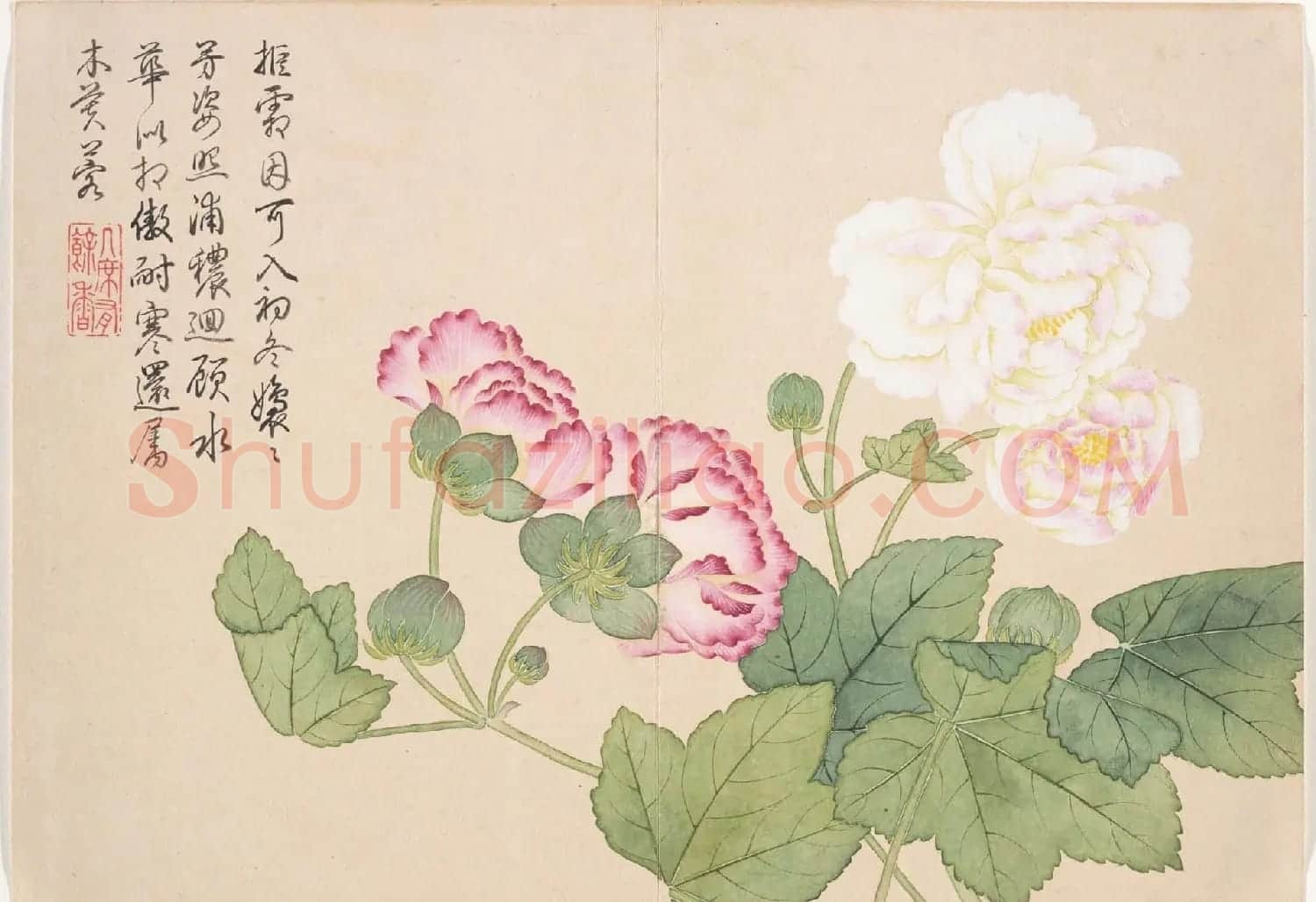清代钱维城绘画欣赏《景敷四气冬景图》大都会博物馆藏 | 传世书法作品精选