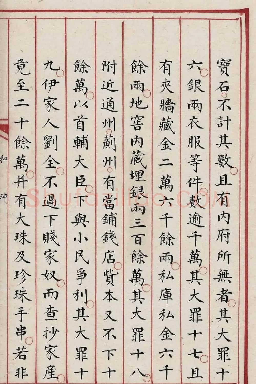 贪官和珅大罪20条，赐令自尽！ | 书法作品欣赏