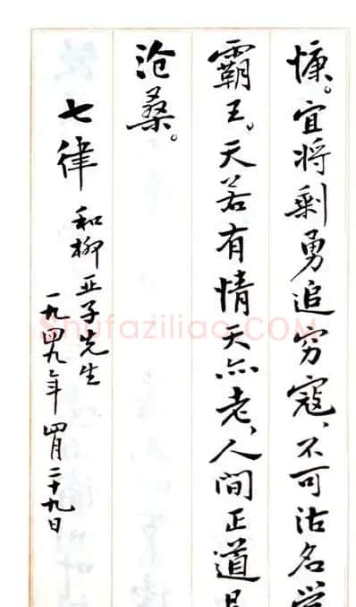 费新我毛笔行书字帖图片34P | 毛笔行书字帖
