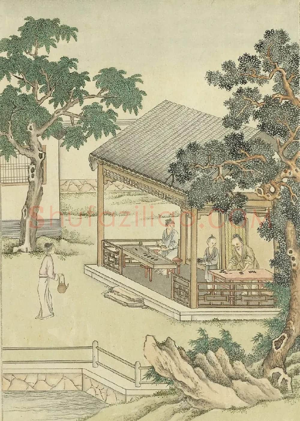 沈初小楷题记徐扬墨法集要图卷 | 传世书法作品欣赏