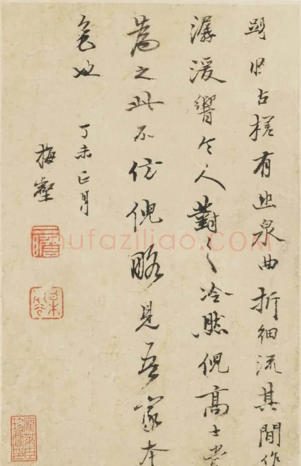 查士标字画欣赏《枯木竹石册》 | 传世书法作品赏析