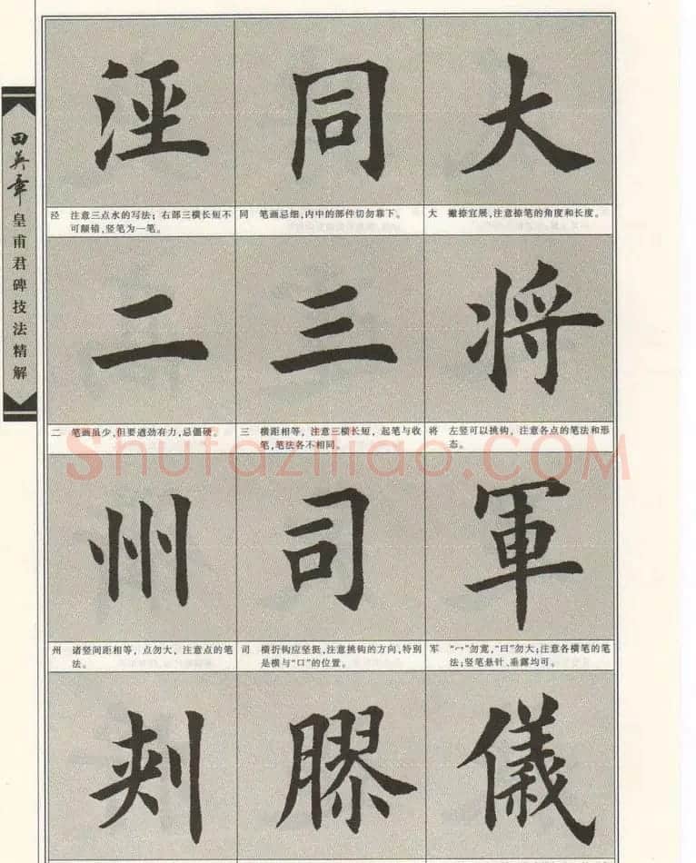 欧楷字帖欣赏《田英章皇甫君碑技法精解》 | 毛笔楷书字帖