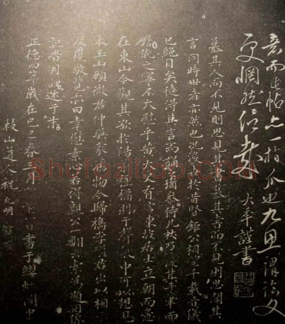 苏轼行书欣赏楚颂帖附跋 | 毛笔书法作品