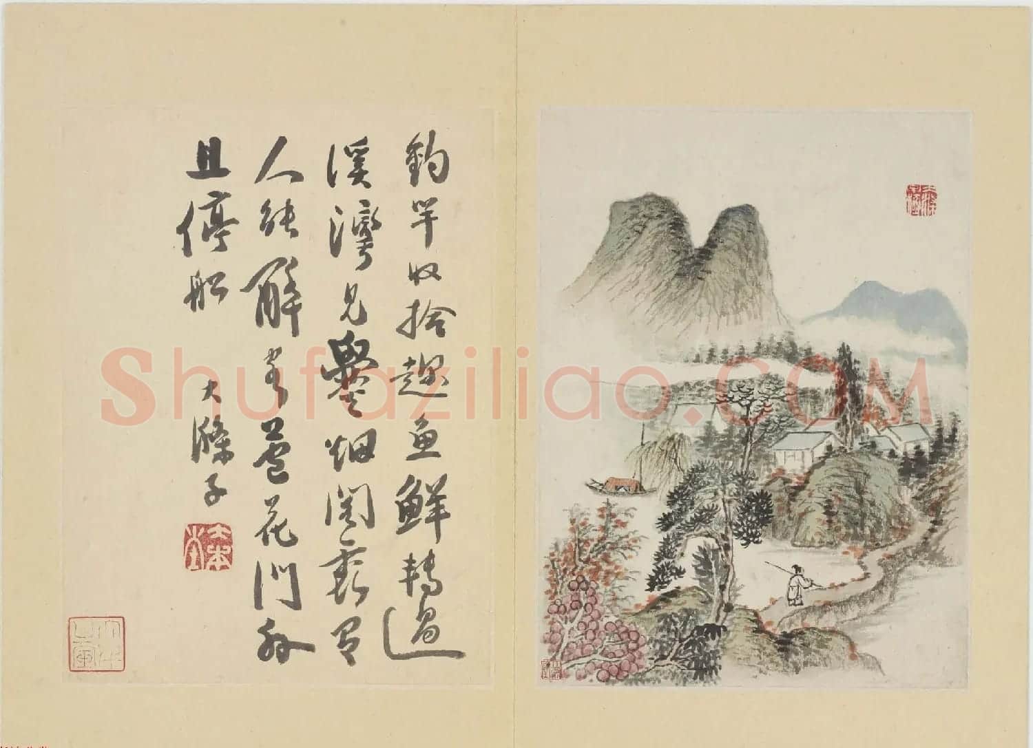 石涛字画欣赏《清湘老人写枝山诗意册》美国弗利尔美术馆藏 | 传世书法作品欣赏