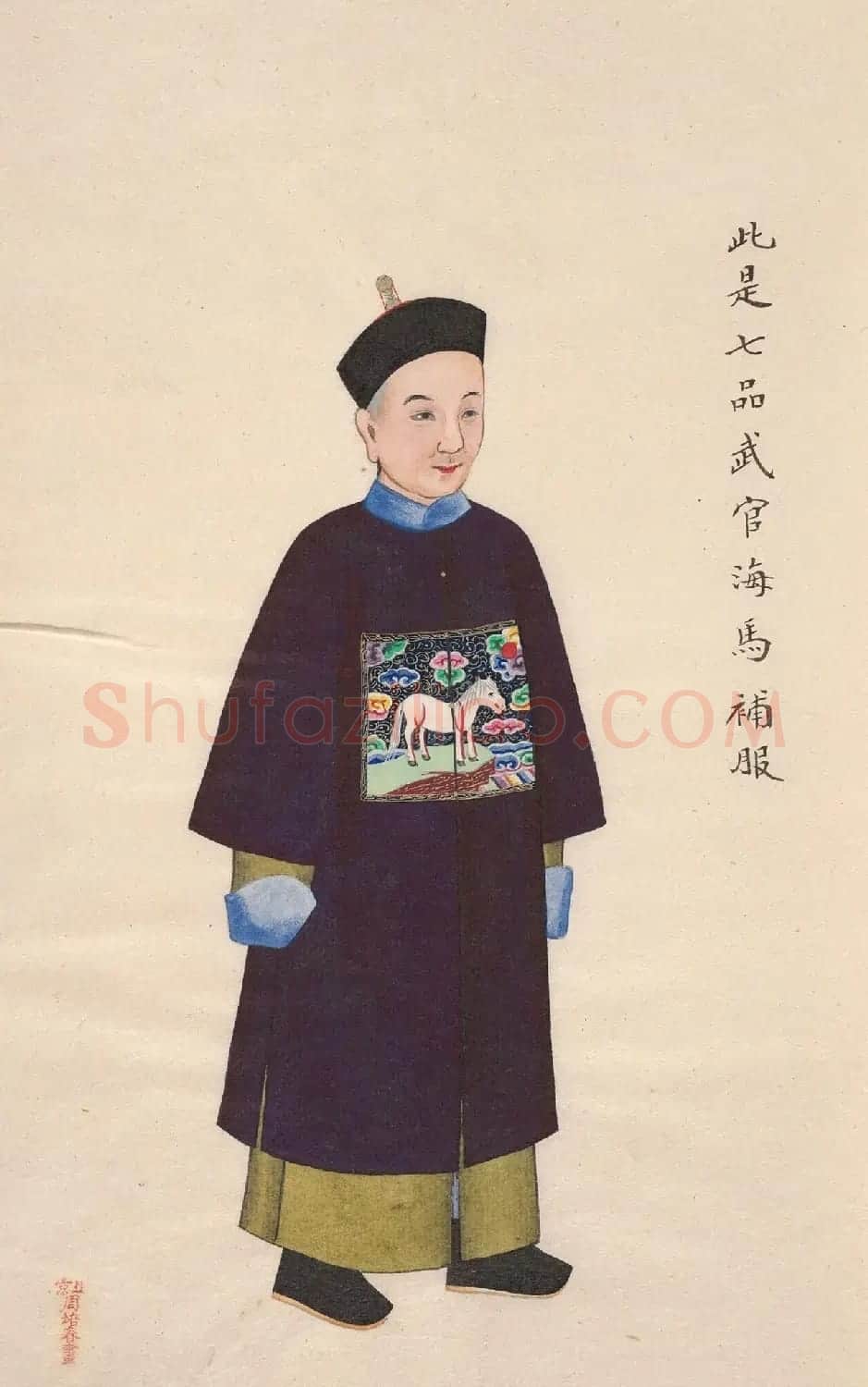 周培春绘画《清朝文武官员品级图册》 | 传世书法作品鉴赏
