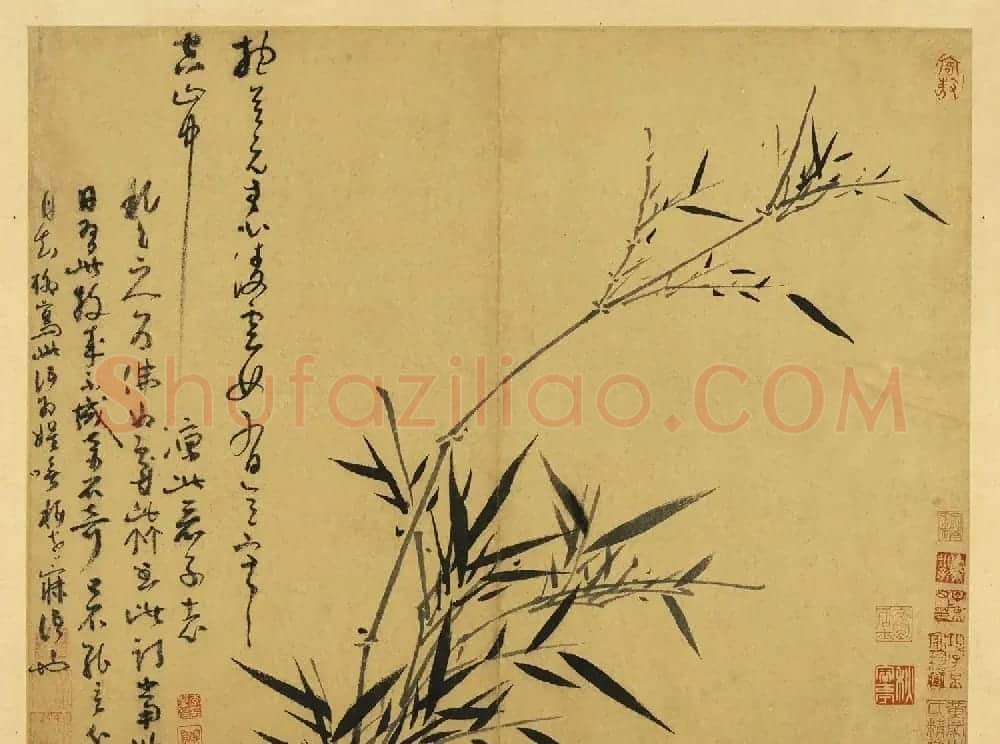 元代吴镇71岁书画册《墨竹谱》 | 传世书法作品欣赏